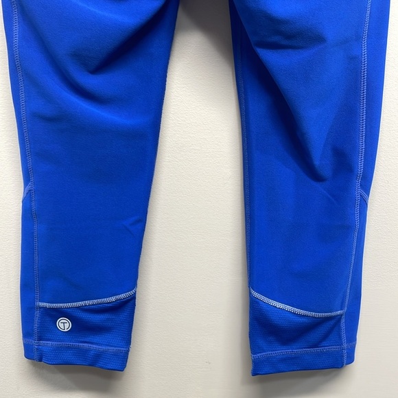 T By Talbots Tech  Stretch Crop Leggings Blue SP - Picture 6 of 16